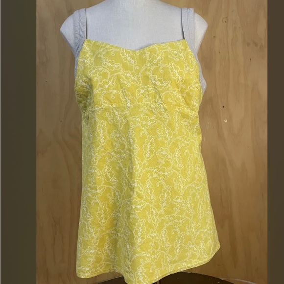 Patagonia Yellow Hemp Tank with Button Back - Picture 1 of 7